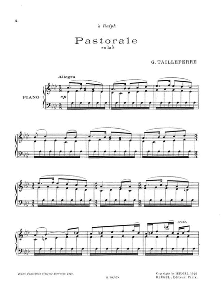 Pastorale en la bémol Piano Solo scores gallery preview page 2
