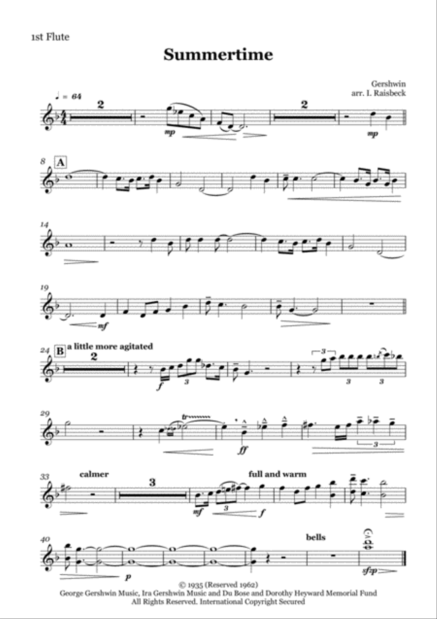 Summertime Summertime Concert Band scores gallery preview page 5
