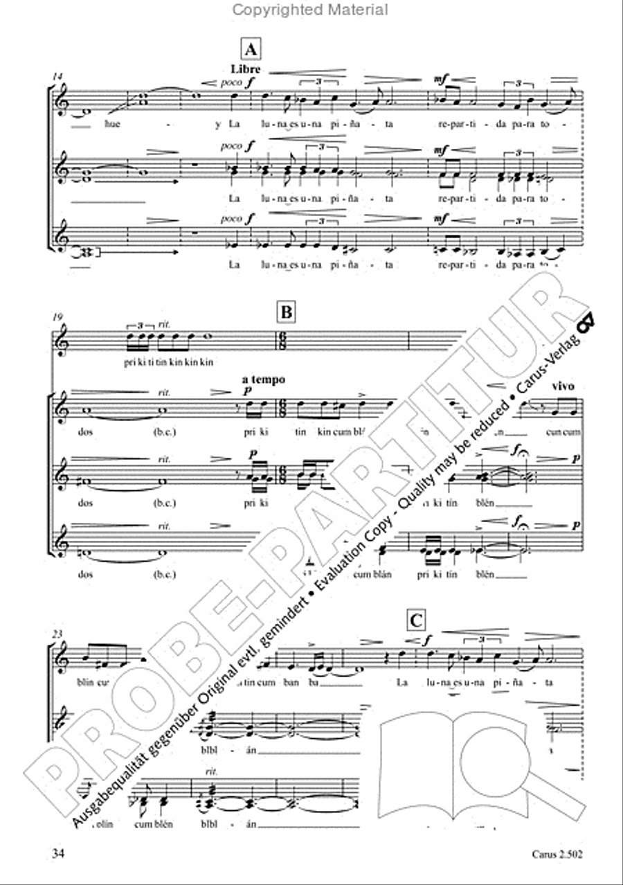 Makumbebe II. Latin American Choral Repertoire. Carmina mundi. Music + CD Choir scores gallery preview page 35