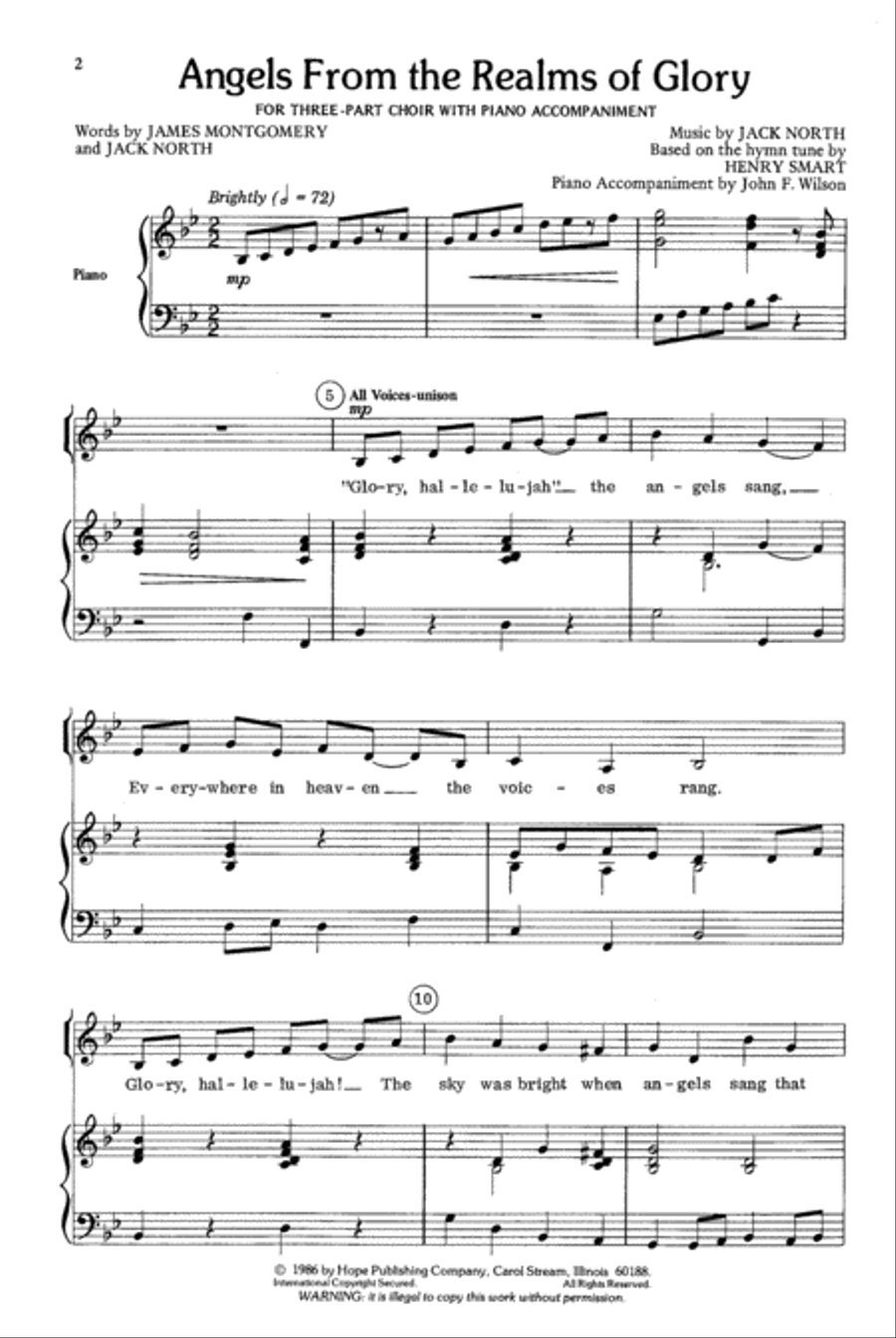 Angels from the Realms of Glory 3-Part scores gallery preview page 2