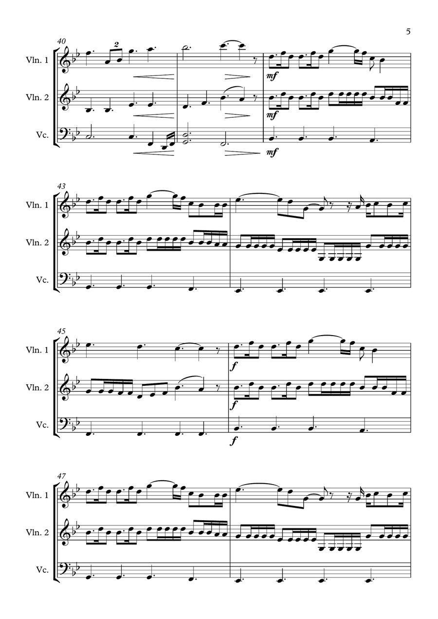 A Thousand Years A Thousand Years String Trio scores gallery preview page 5