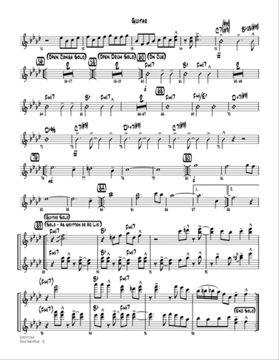 Soul Sacrifice - Guitar Part scores gallery preview page 2