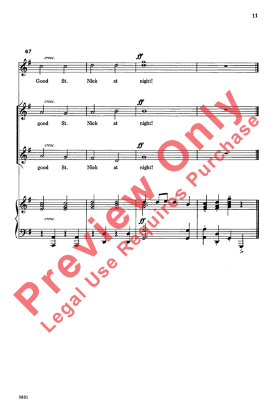 St. Nick at Night (Jolly Old St. Nicholas) 2-Part scores gallery preview page 11