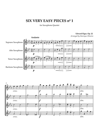 Six Very Easy Pieces nº 1 (Andante) - Saxophone Quartet