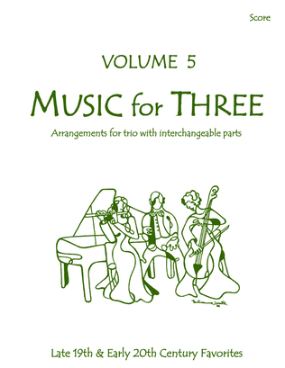 Book cover for Music for Three, Volume 5 - Score 50599