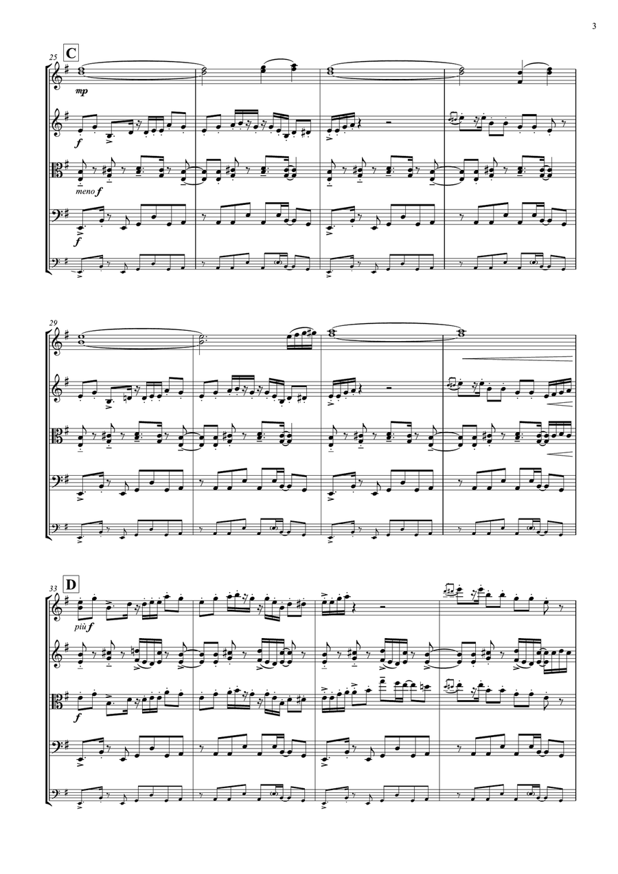 Death by Glamour (from Undertale) String Quartet scores gallery preview page 3