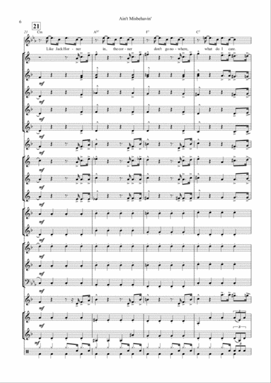 Ain't Misbehavin' Brass Ensemble scores gallery preview page 6