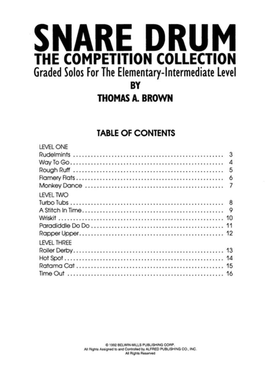 Snare Drum -- The Competition Collection