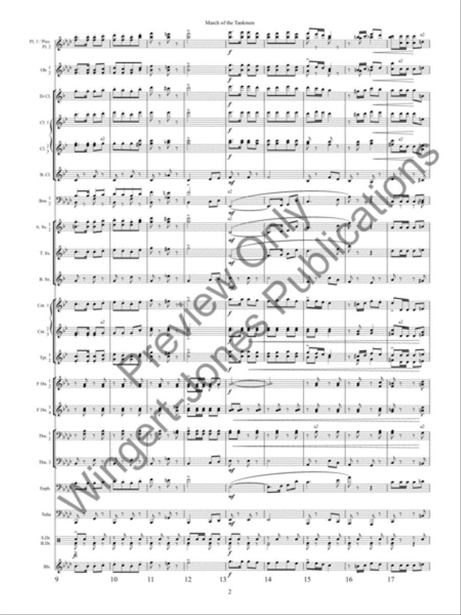 March of the Tankmen Concert Band scores gallery preview page 5