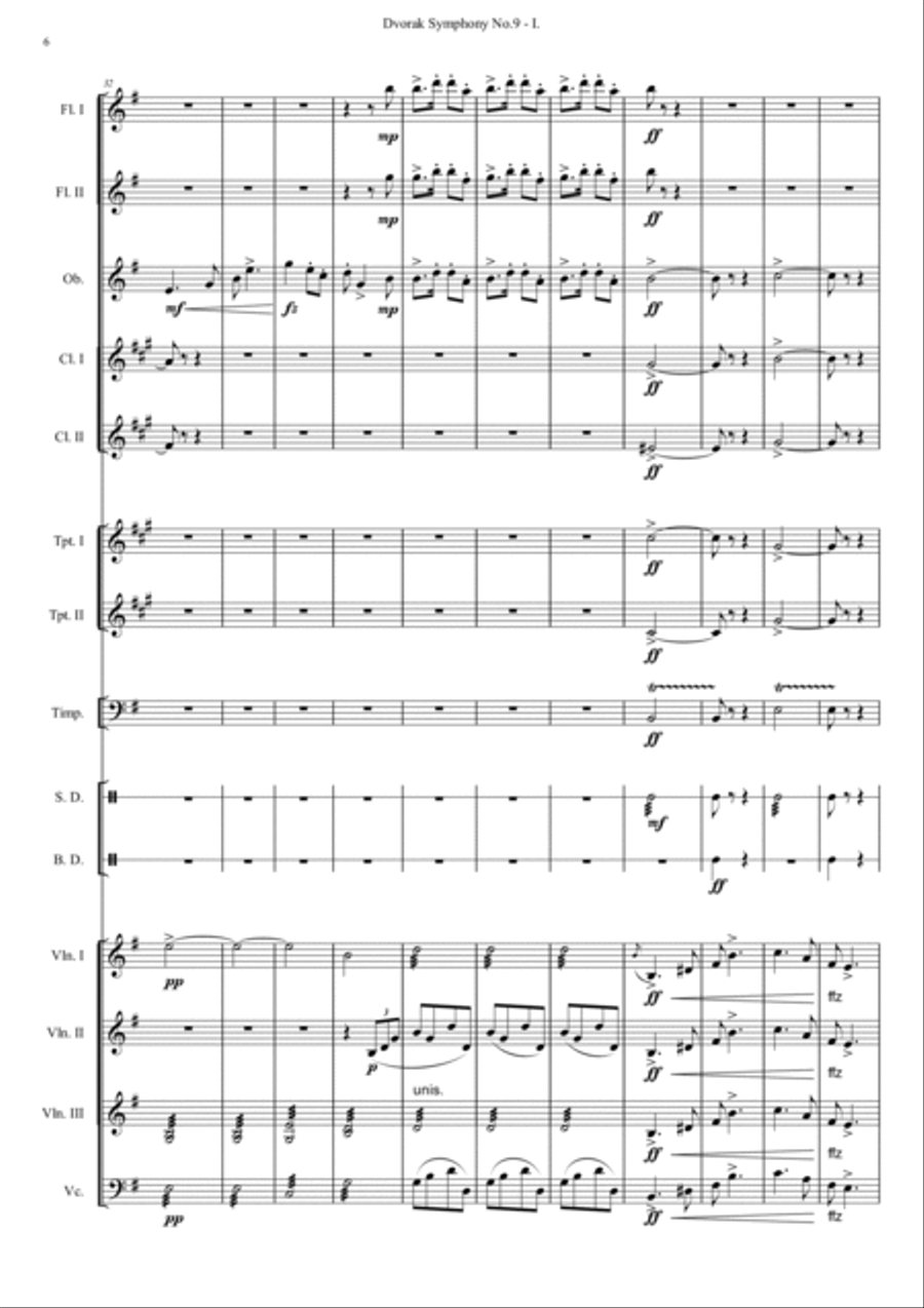 Symphony No.9 From the New World_I Orchestra scores gallery preview page 6