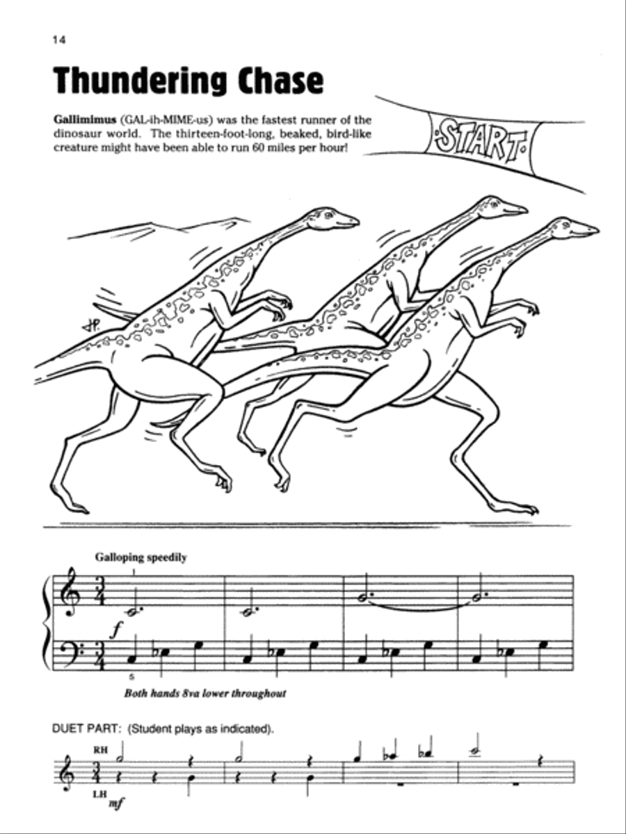 Dinosaur World, Book 1 Dinosaur World, Book 1 Easy Piano scores gallery preview page 6