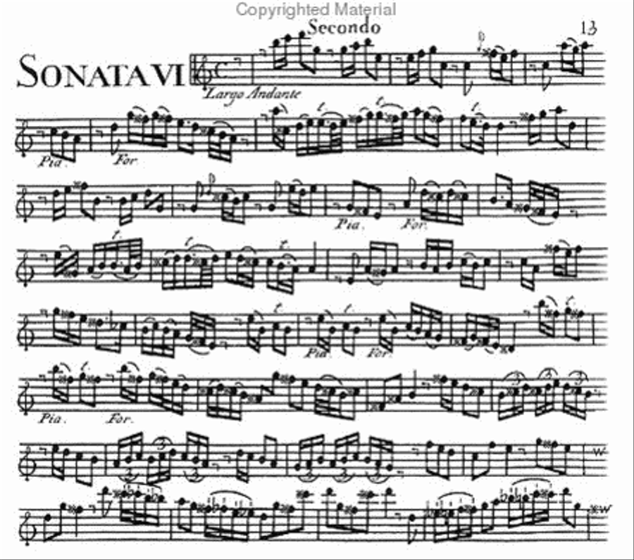 Sei Sonate a tre - Opus V Flute scores gallery preview page 4