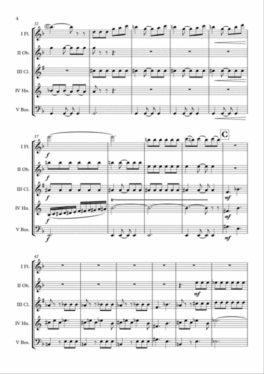 633 Squadron - Main Title Woodwind Quintet scores gallery preview page 5