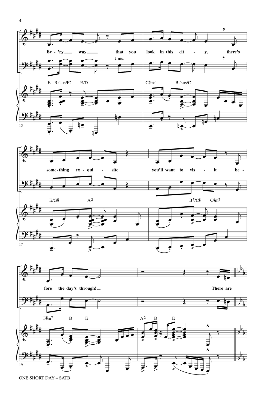 One Short Day (from Wicked) 4-Part scores gallery preview page 3