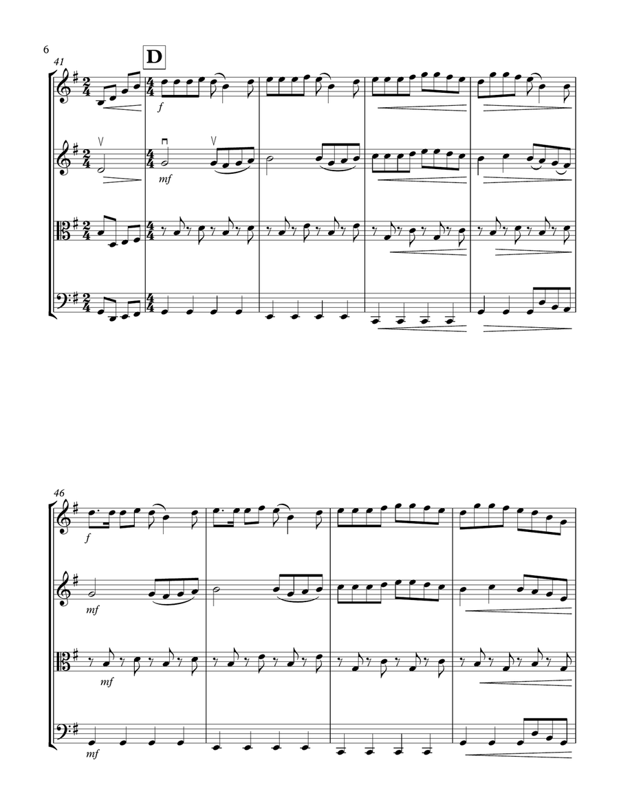 Whiskey In The Jar - String Quartet - Traditional Irish arr. Cellobat - Recording Available! String Quartet scores gallery preview page 6