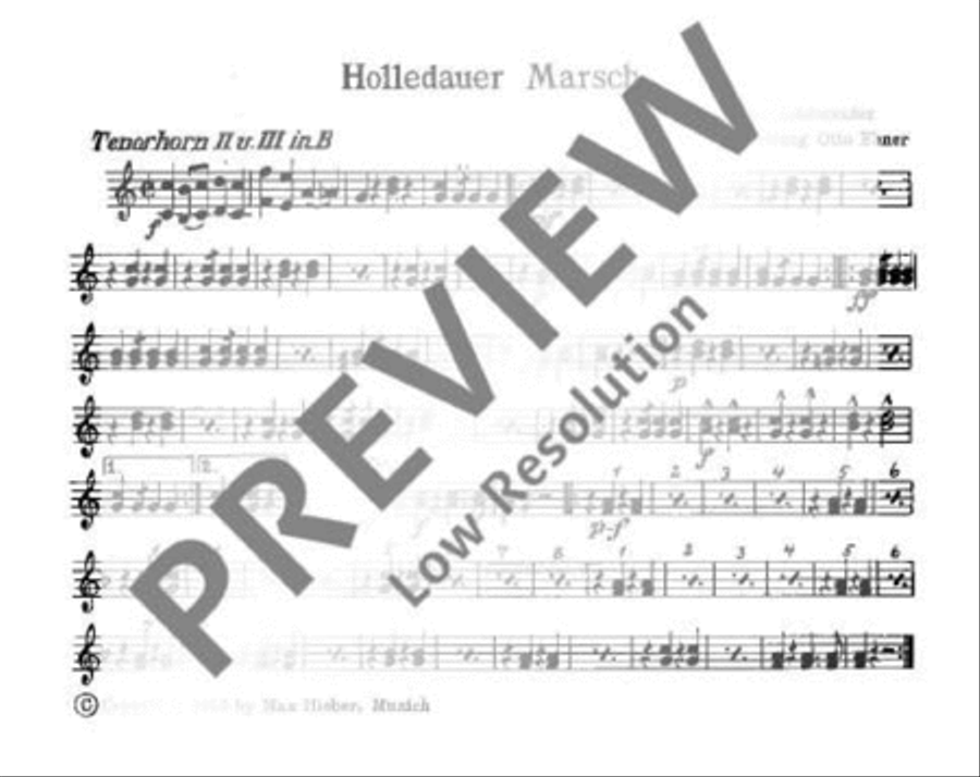 Holledauer Marsch/ Waldler-Marsch Concert Band scores gallery preview page 20
