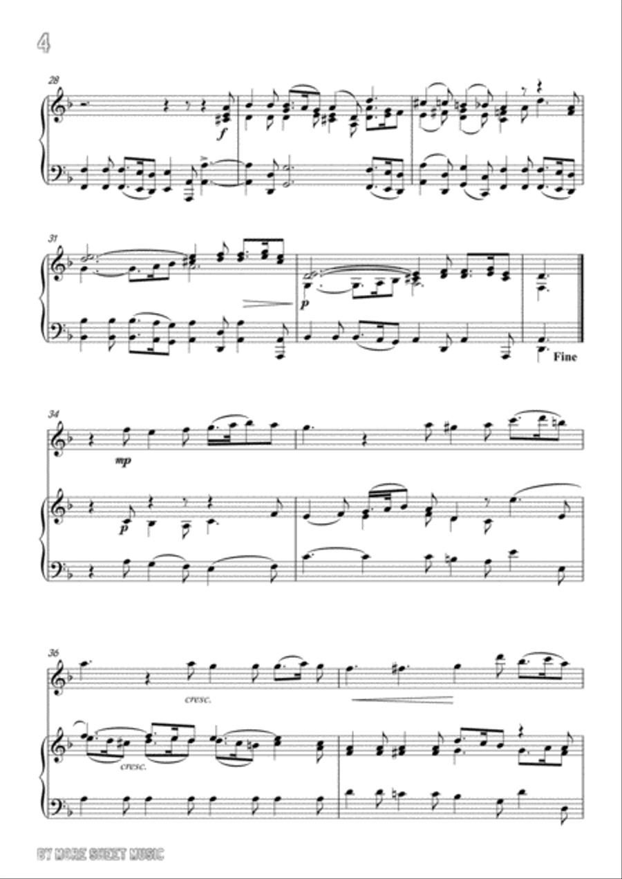Handel-Affanni del pensier,for Violin and Piano Violin Solo scores gallery preview page 6