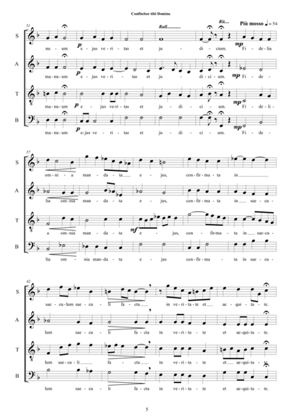 Confitebor tibi Domine - Motet for Choir SATB a cappella image number null