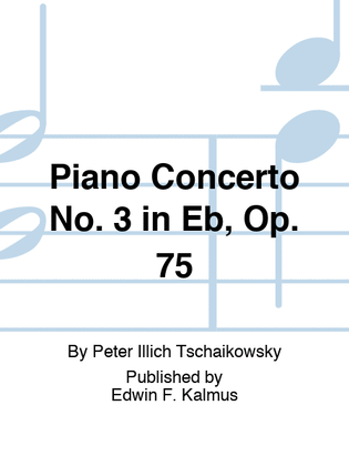 Book cover for Piano Concerto No. 3 in Eb, Op. 75
