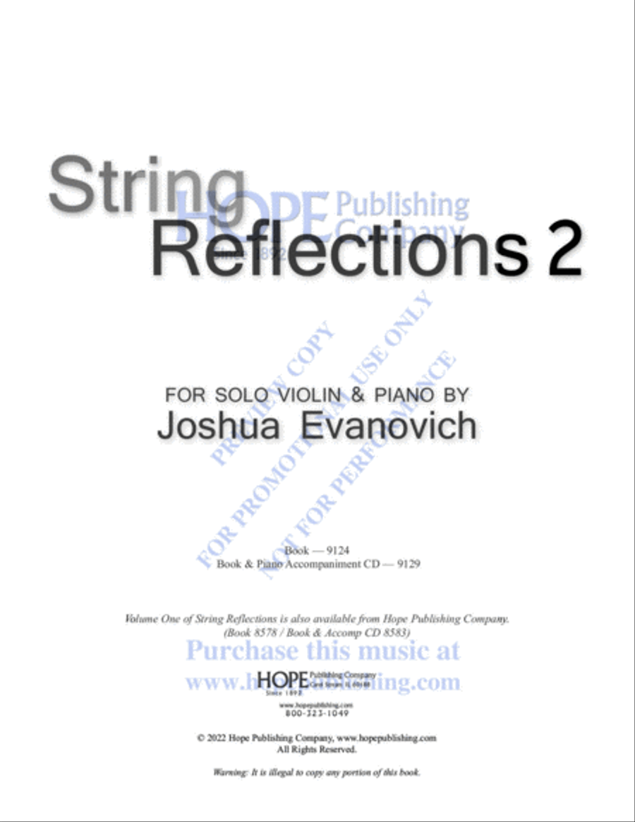 String Reflections 2 Violin Solo scores gallery preview page 4