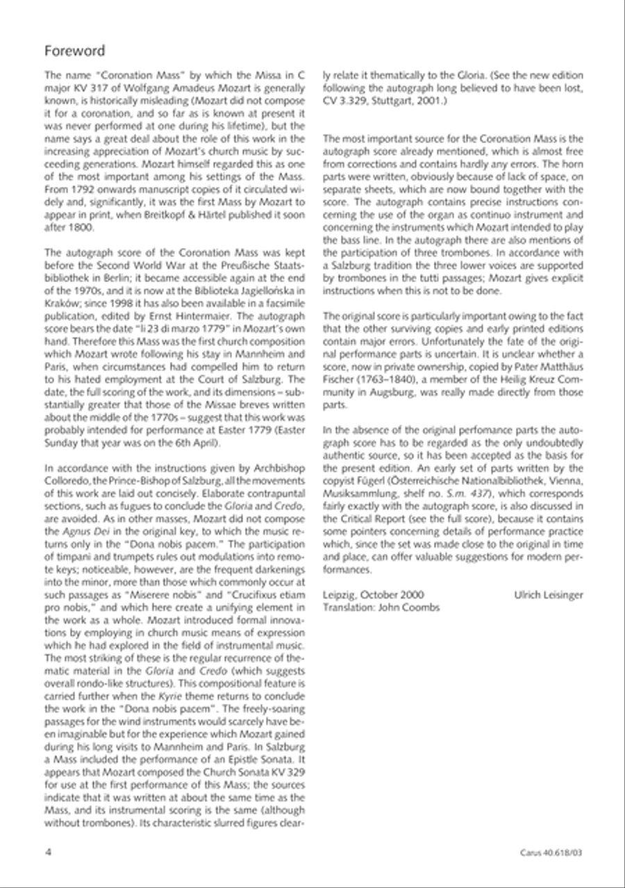 Mass in C (Missa in C) 4-Part scores gallery preview page 5