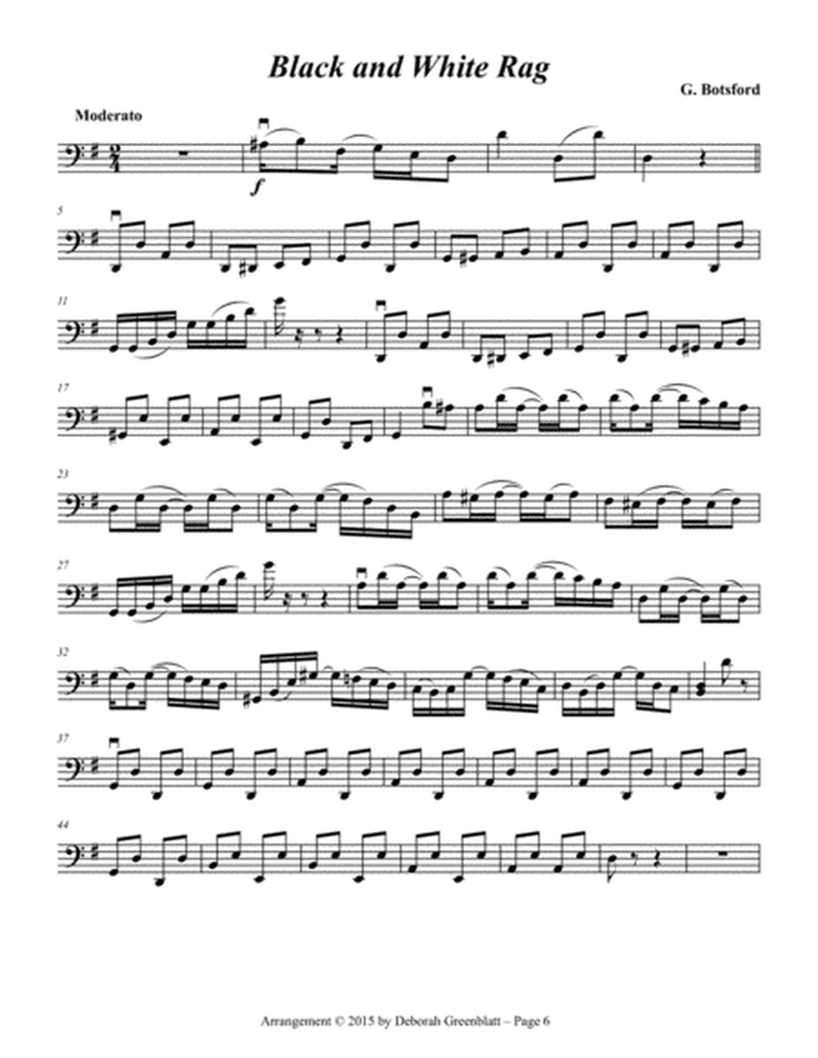 Ragtime Trios for Strings - Cello C