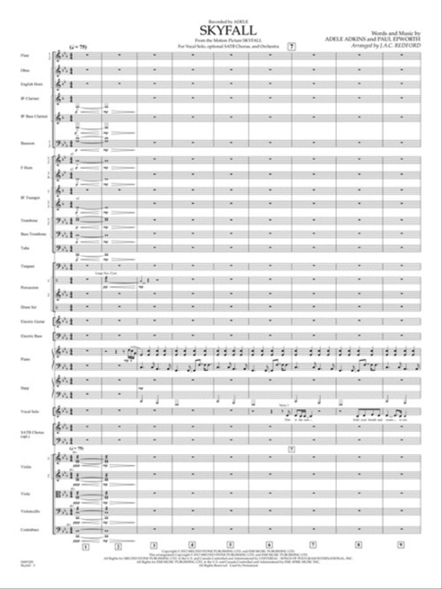 Skyfall Full Orchestra scores gallery preview page 3