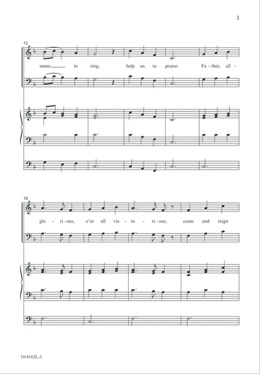 Come, Thou Almighty King 4-Part scores gallery preview page 3