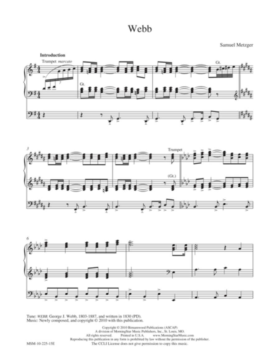 Webb Choir scores gallery preview page 1