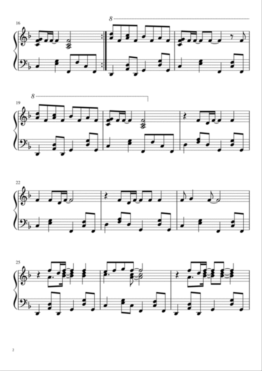 Dynamite Dynamite Piano Solo scores gallery preview page 3