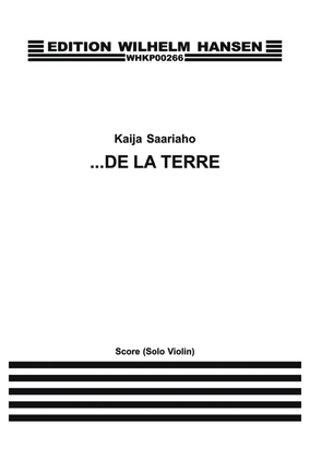 Book cover for De La Terre