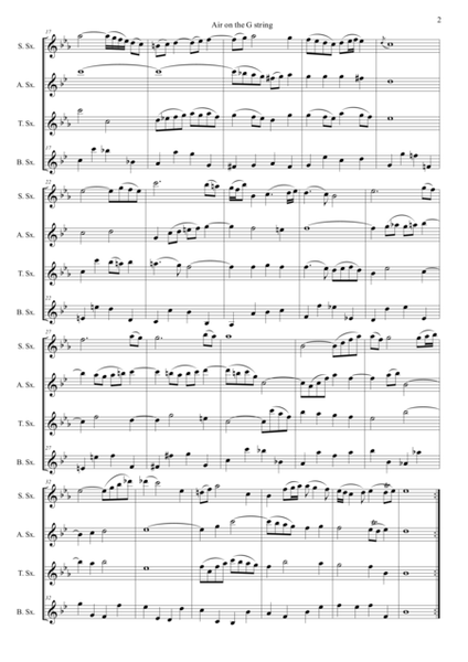 Air on the G string - for Sax Quartet 