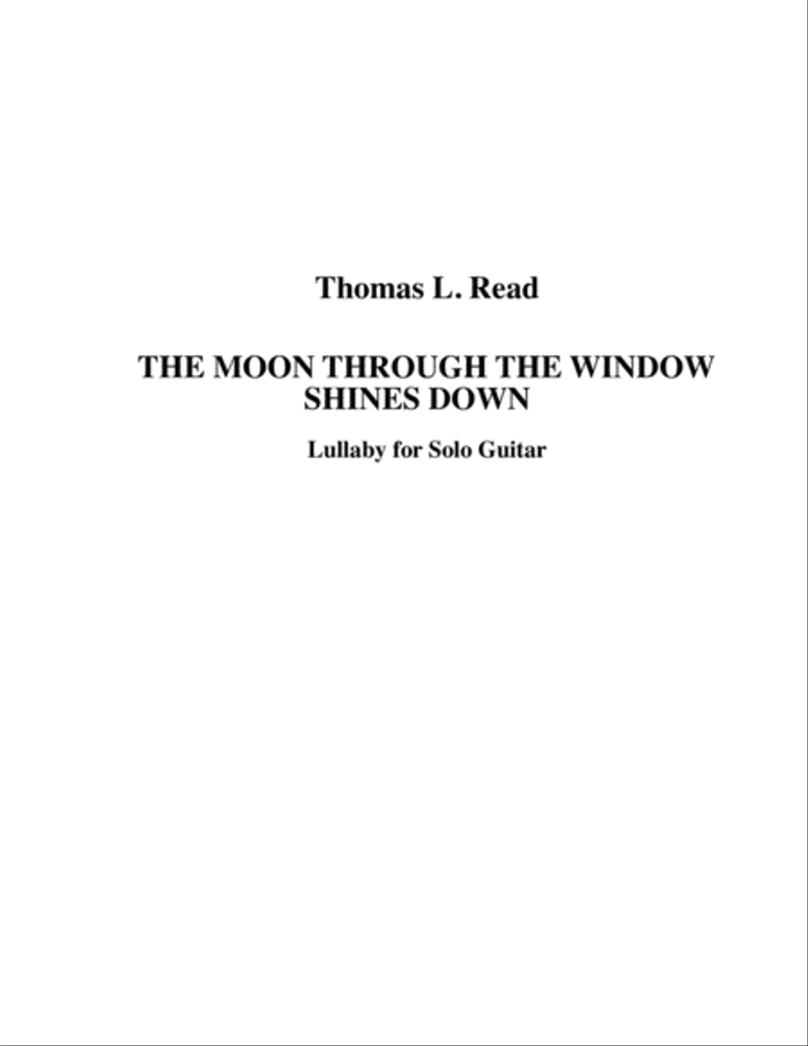 [Read] The Moon Through the Window Shines Down Guitar Solo scores gallery preview page 1
