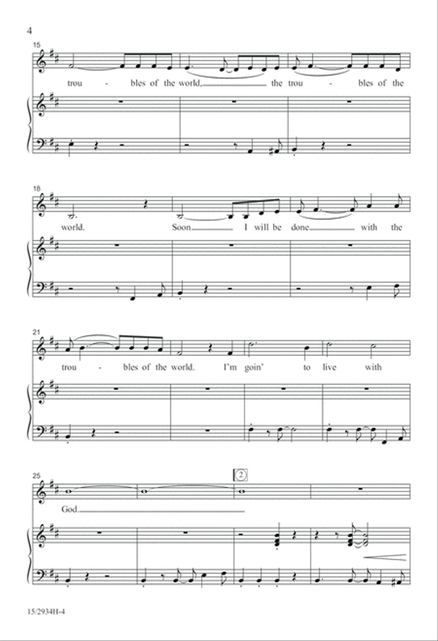 Soon I Will Be Done 3-Part scores gallery preview page 5
