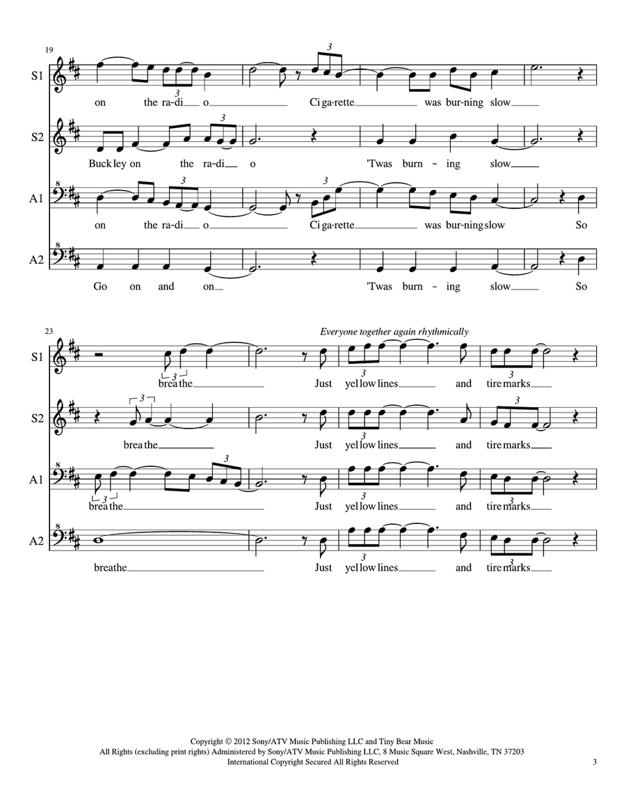 Once Upon Another Time SSAA scores gallery preview page 3