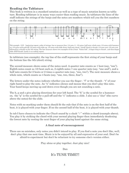 Gospel Tunes for Clawhammer Banjo-Tablature with Standard Notation for Fiddle & Other Instruments image number null