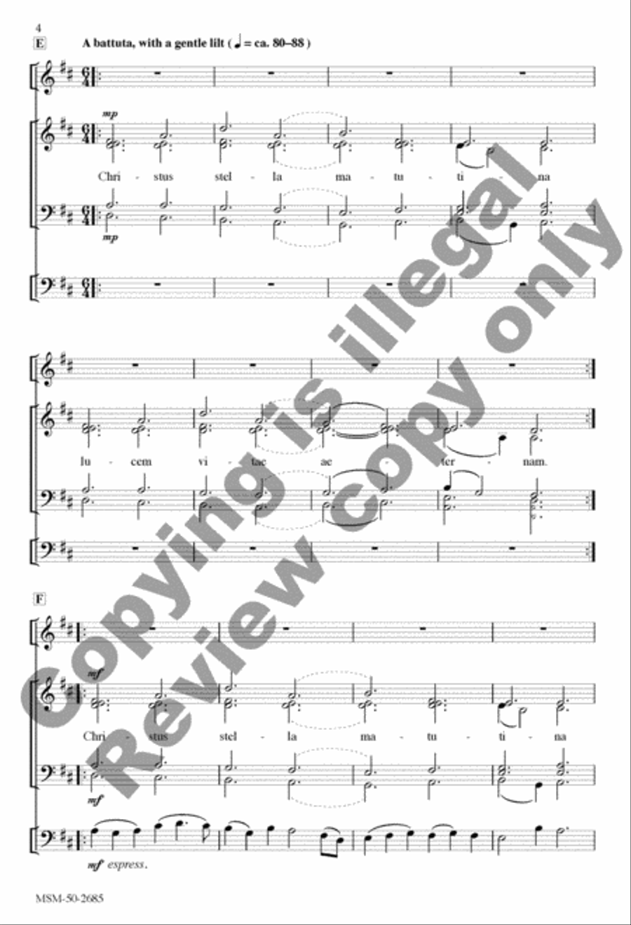 Processio: Christus est stella matutina 4-Part scores gallery preview page 10