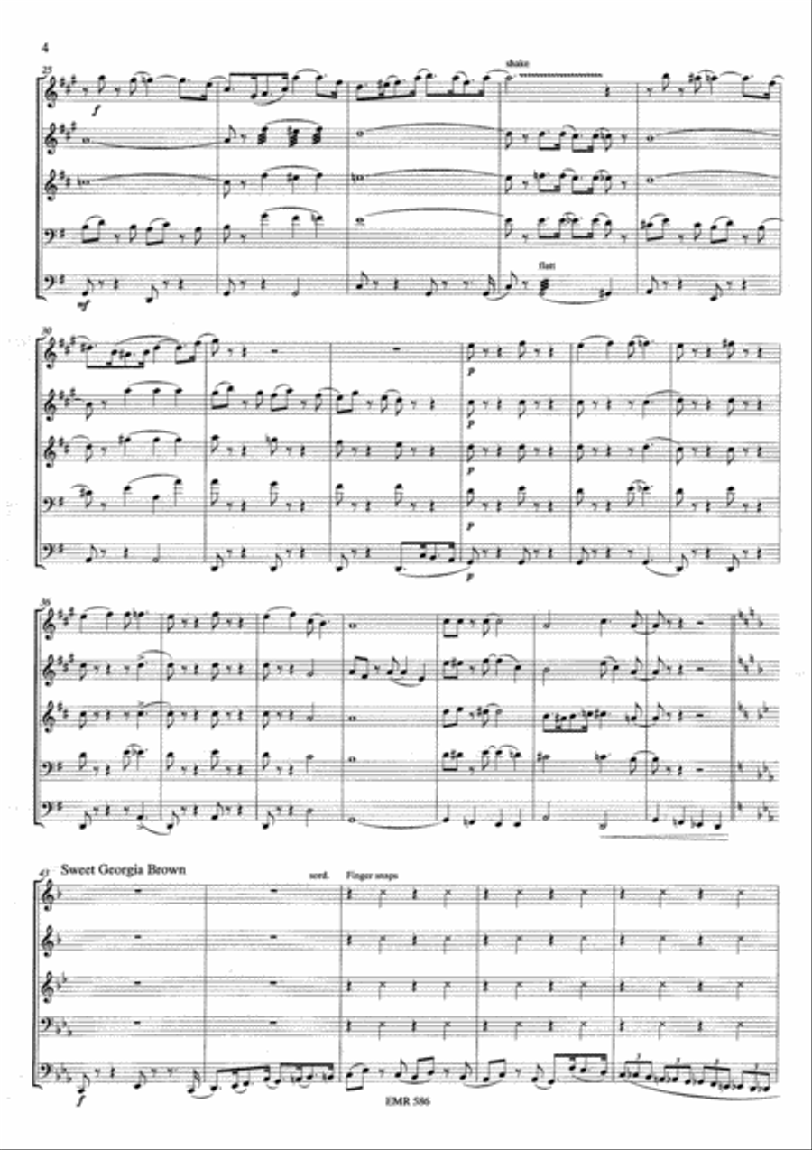 Charleston Time Charleston Time Brass Quintet scores gallery preview page 5