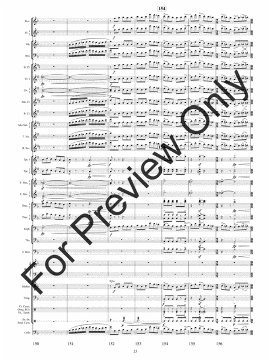 Festival Variations Concert Band scores gallery preview page 26