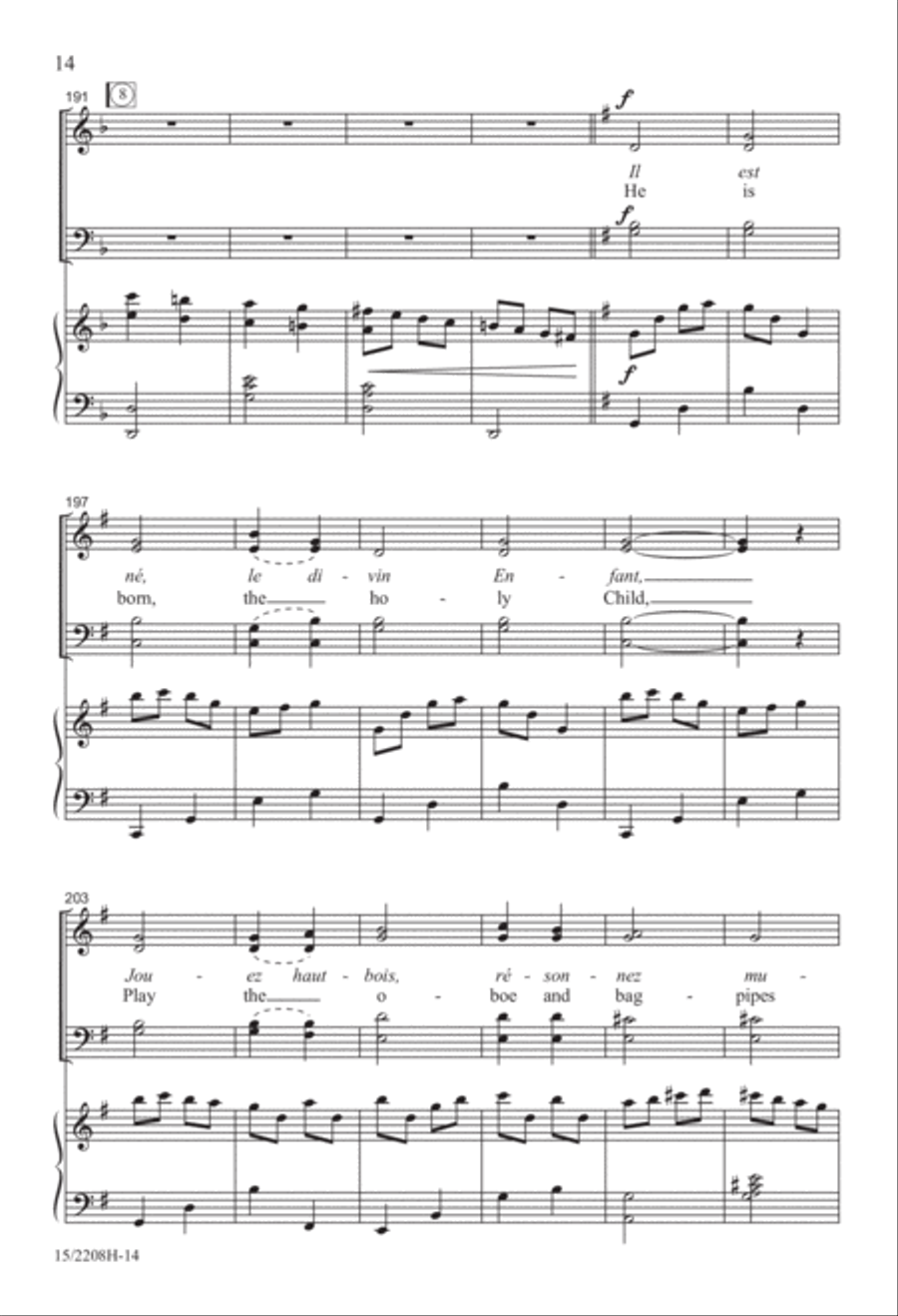 Il Est Né (He Is Born) 4-Part scores gallery preview page 14