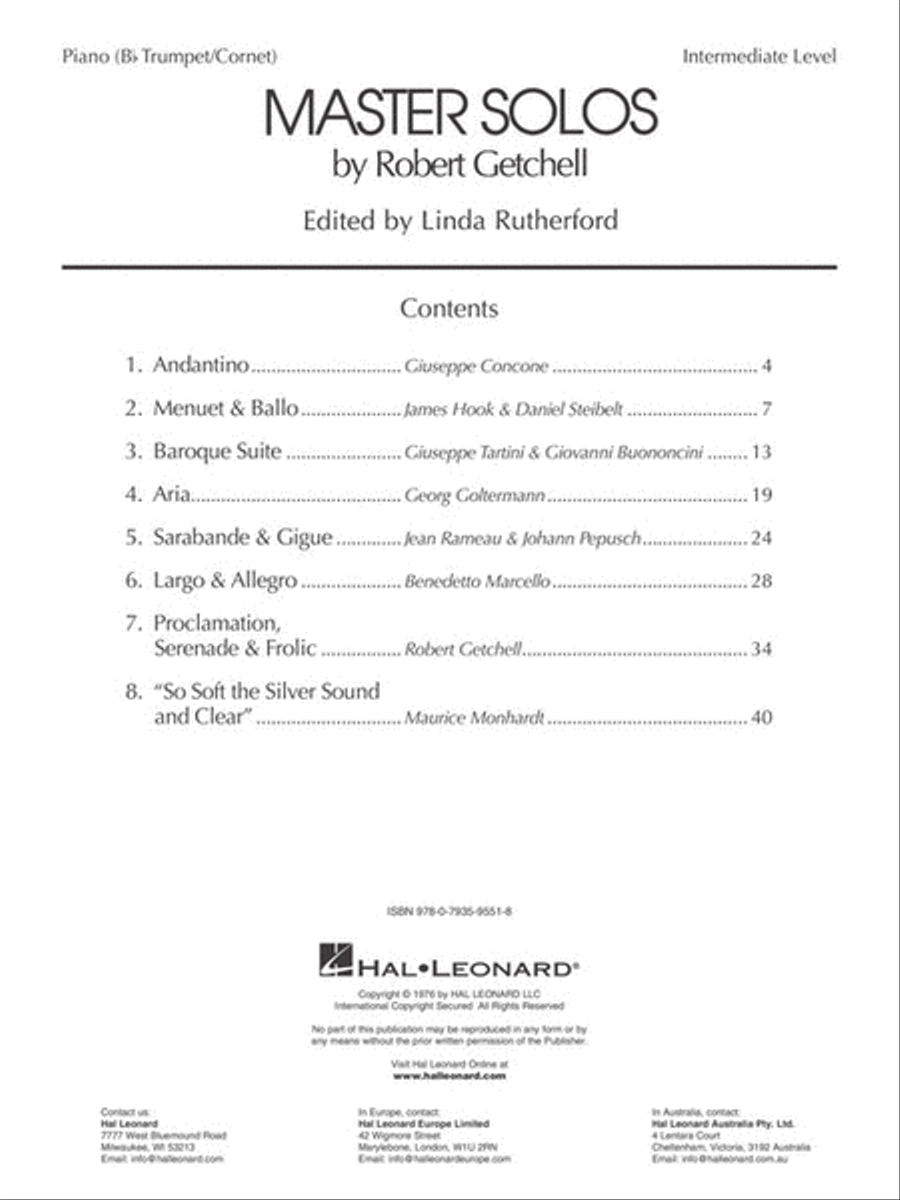 Master Solos Intermediate Level – Trumpet Trumpet Solo scores gallery preview page 10