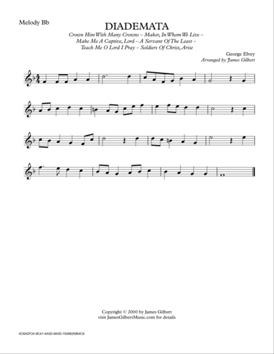 DIADEMATA (Crown Him With Many Crowns) Small Ensemble scores gallery preview page 5