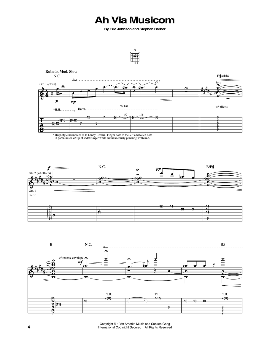 Ah Via Musicom Ah Via Musicom Acoustic Guitar scores gallery preview page 1