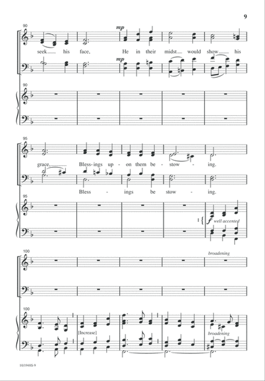 Built on a Rock, the Church Shall Stand 4-Part scores gallery preview page 9