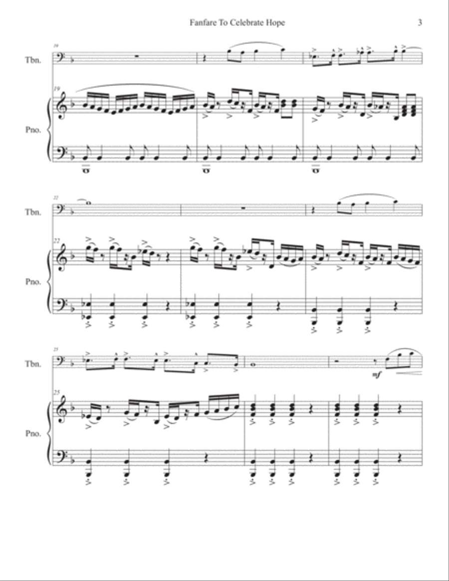 Fanfare To Celebrate Hope Piano scores gallery preview page 4