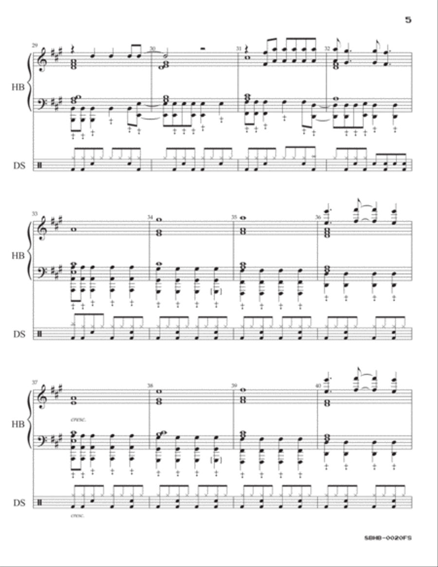 Take On Me Handbell Choir scores gallery preview page 5