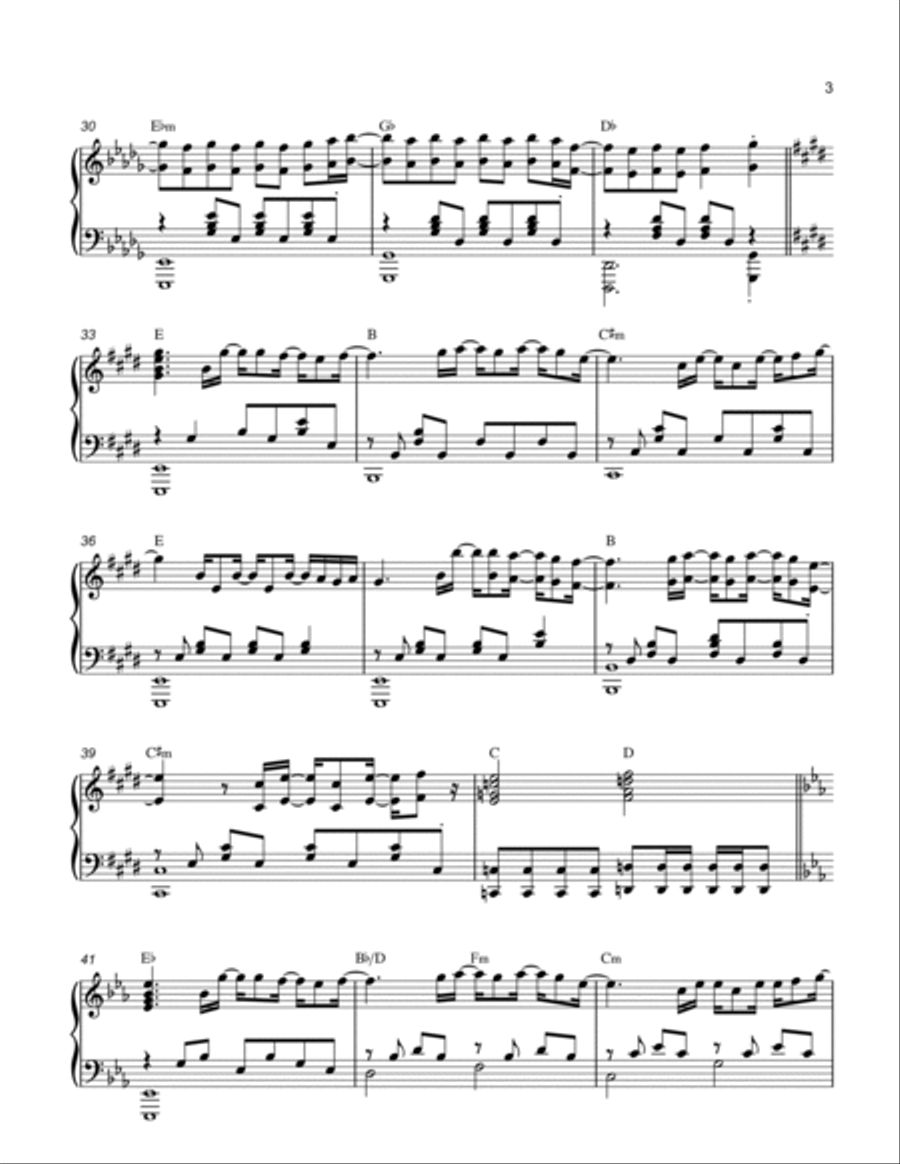 Narcotic Narcotic Piano Solo scores gallery preview page 3
