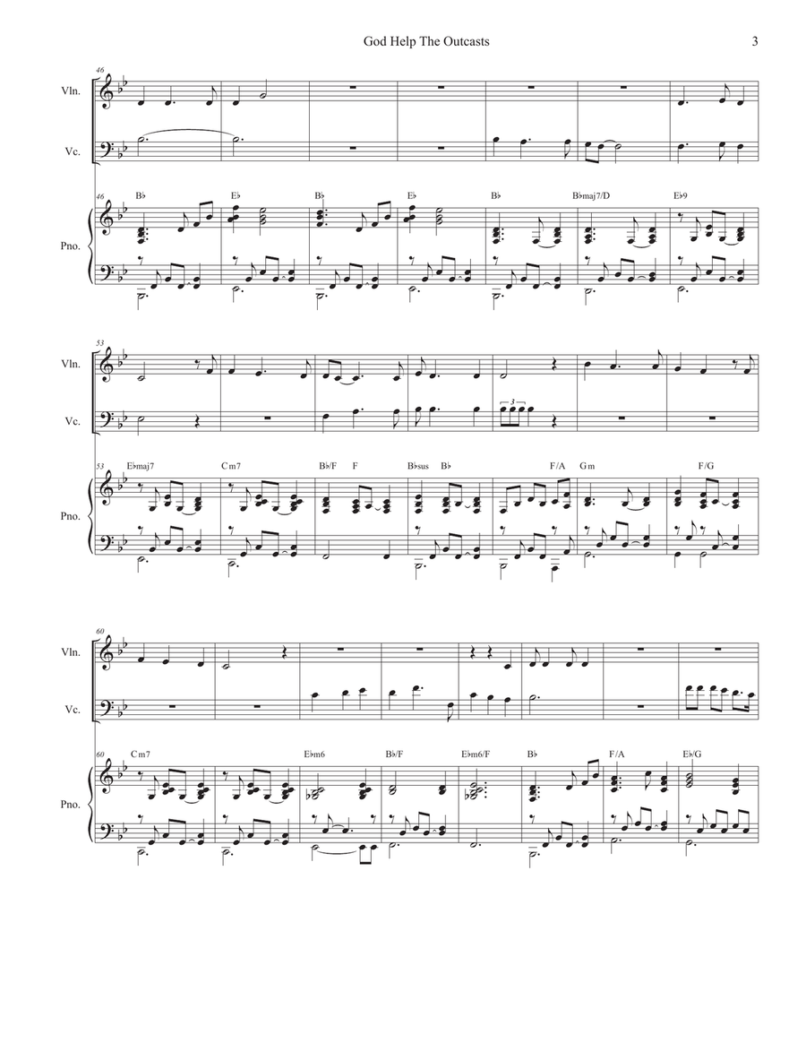God Help The Outcasts God Help The Outcasts Piano Trio scores gallery preview page 3