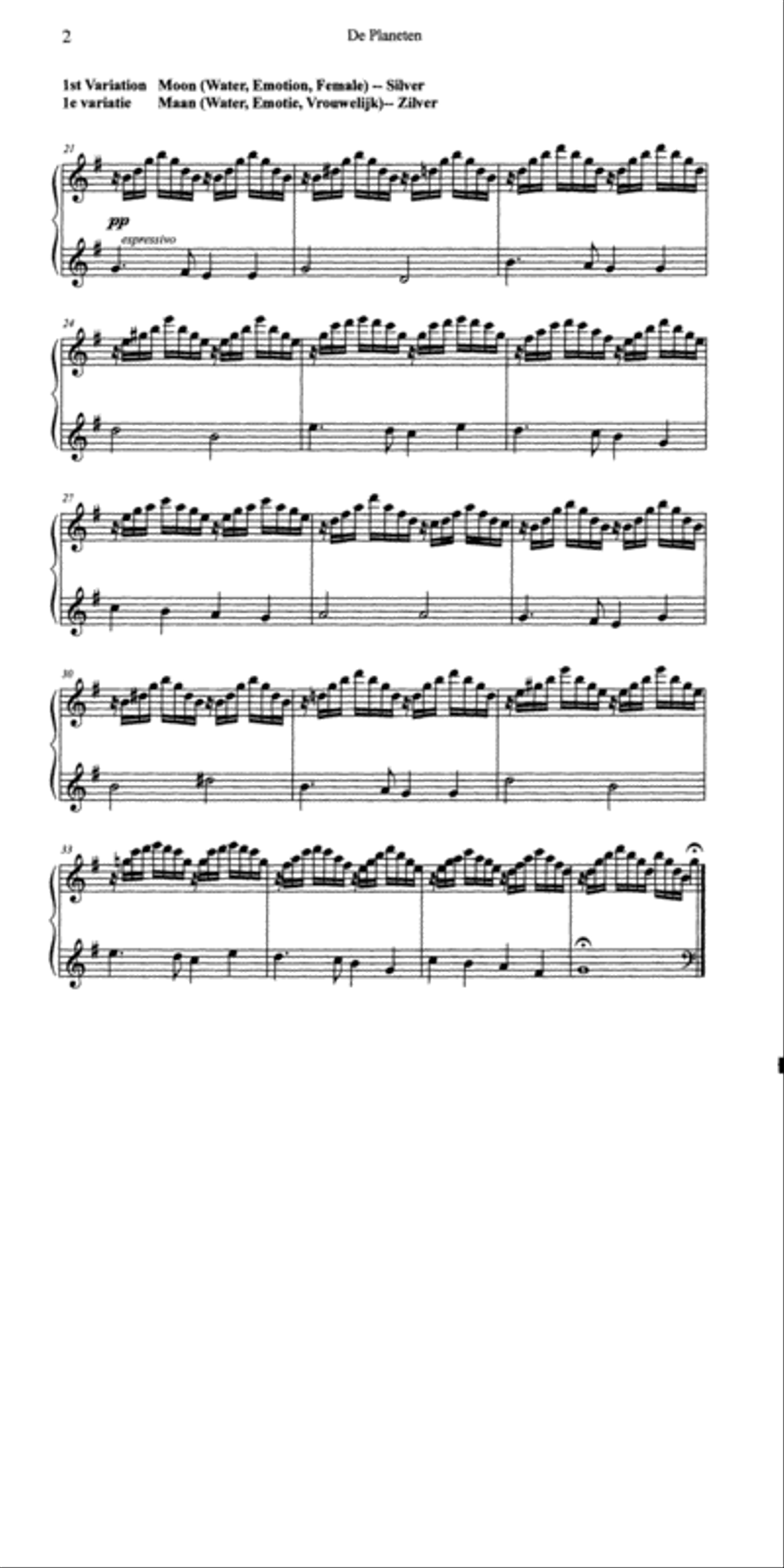 The Planets Piano Solo scores gallery preview page 3