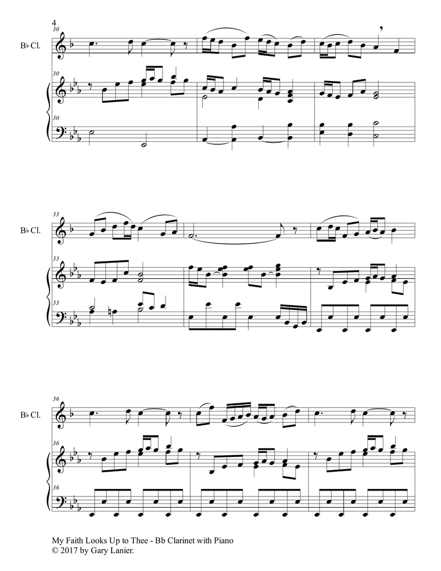 3 Hymns of Faith, Blessing & Praise (For Oboe & Piano with Score/Parts) Piano scores gallery preview page 5